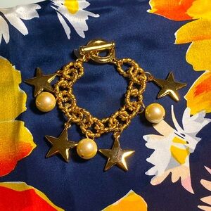 Carolee stars and pearls bracelet, vintage